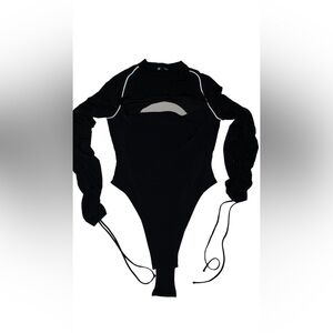 POSTER GIRL | BLACK BODYSUIT WITH CUT OUTS